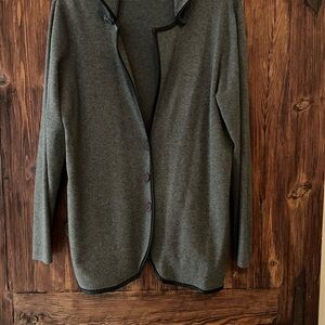 Elegant Gray Women's Cardigan